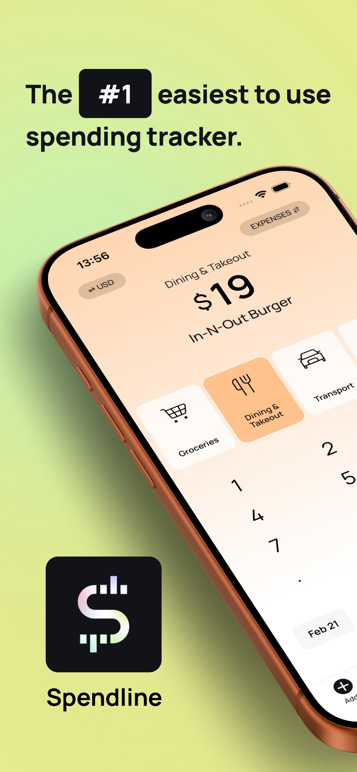 Spendline expense tracking interface